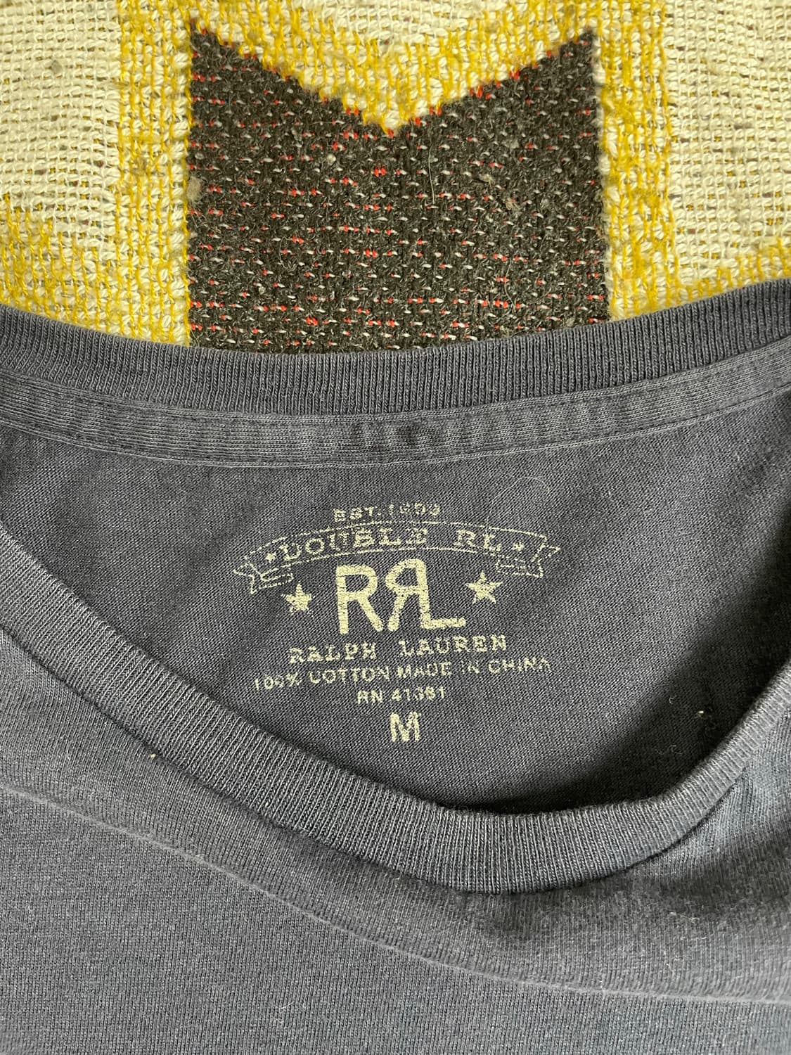 RRL 네이비 반팔 티셔츠(M) 상품이미지2