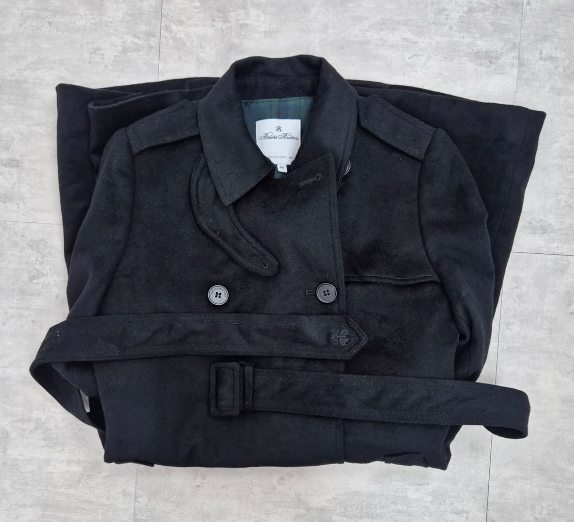 Brooks Brothers 블랙 울 트렌치  코트 상품이미지5
