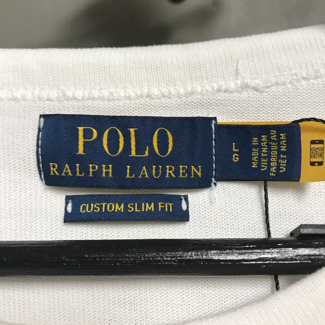 폴로 랄프로렌 QR 긴팔 티셔츠 화이트 L 상품이미지5