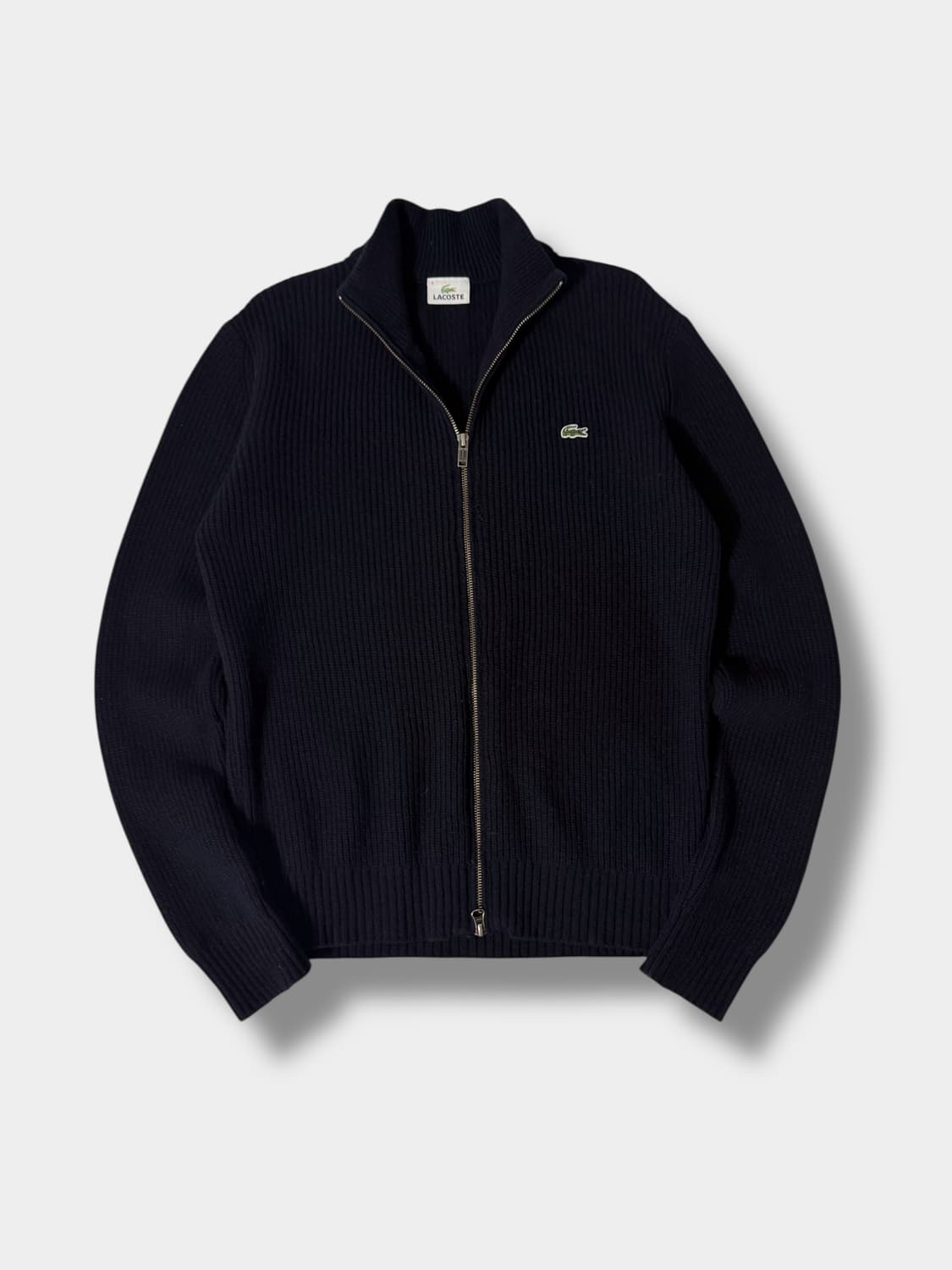 라코스테 루즈핏 딥네이비 니트 집업 상품이미지1