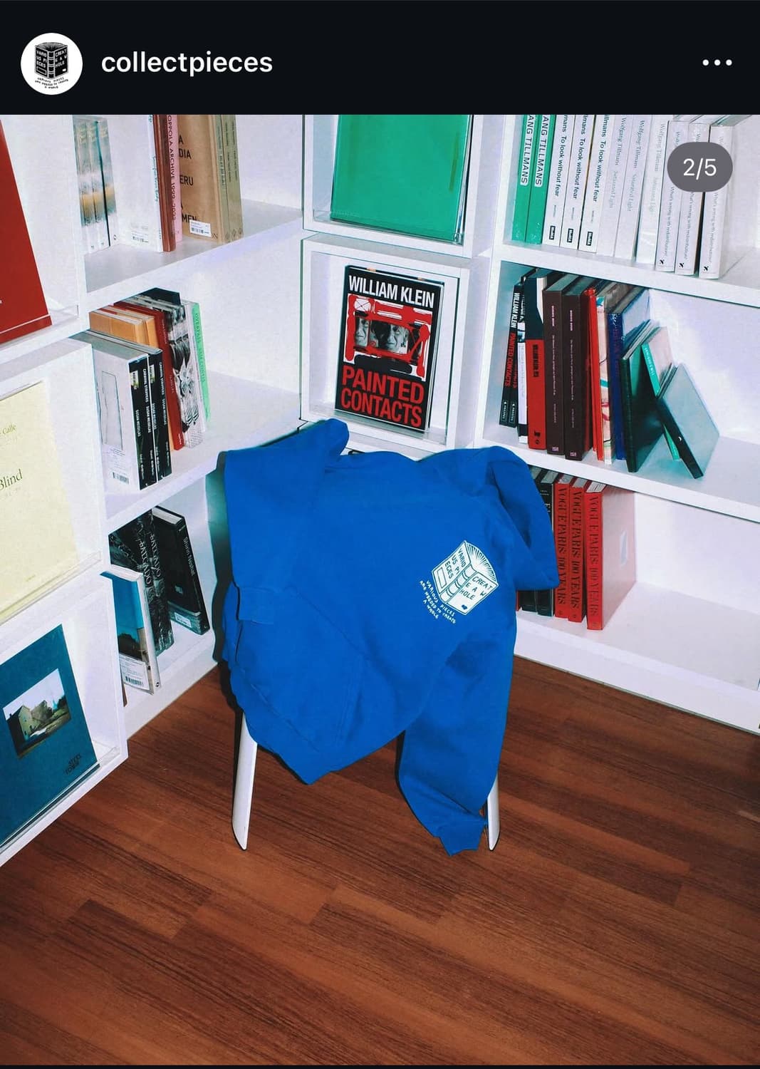 (L) 컬렉트피시스 북 로고 후드티 블루 book logo hoodie 상품이미지1