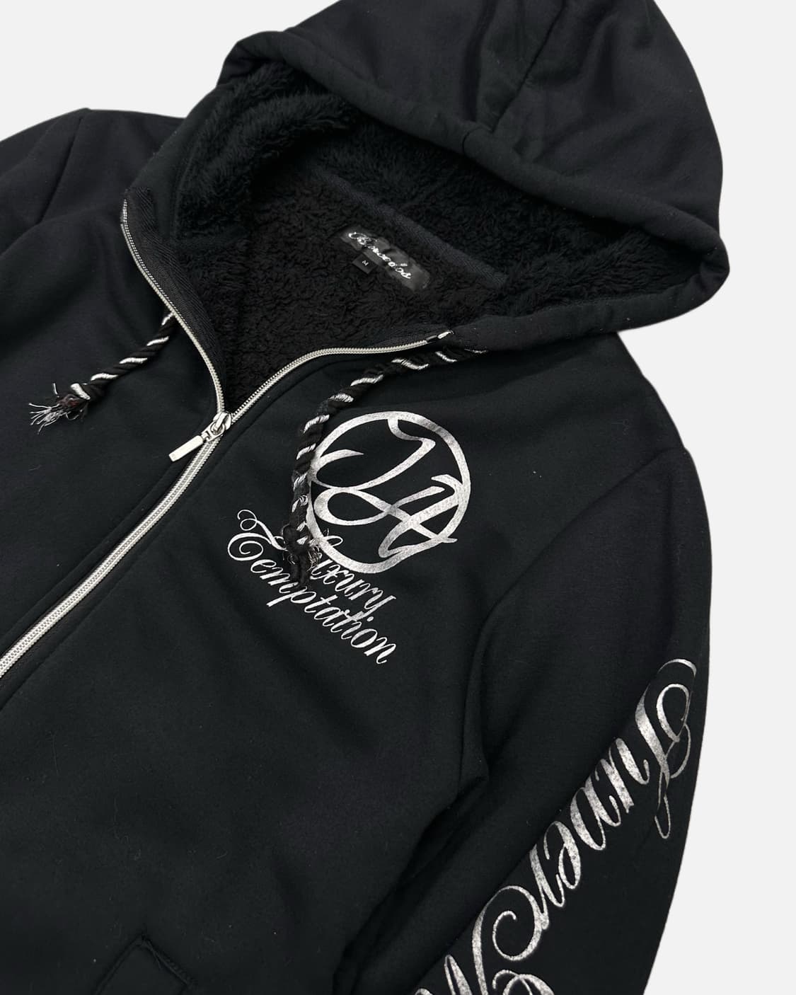 silver logo fur lining hood zip-up 상품이미지4