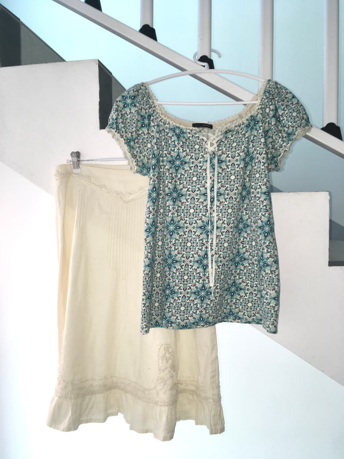 jpn vintage lace frill midi skirt 상품이미지6