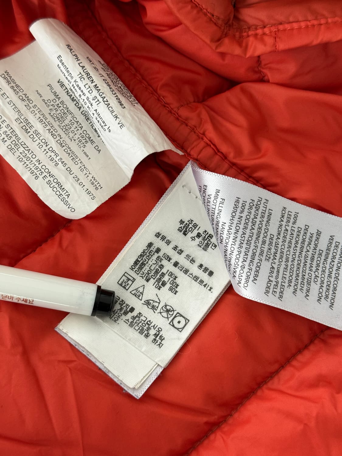 폴로 랄프로렌 신형 QR라벨 블랙와치 울 다운 패딩 자켓 상품이미지10