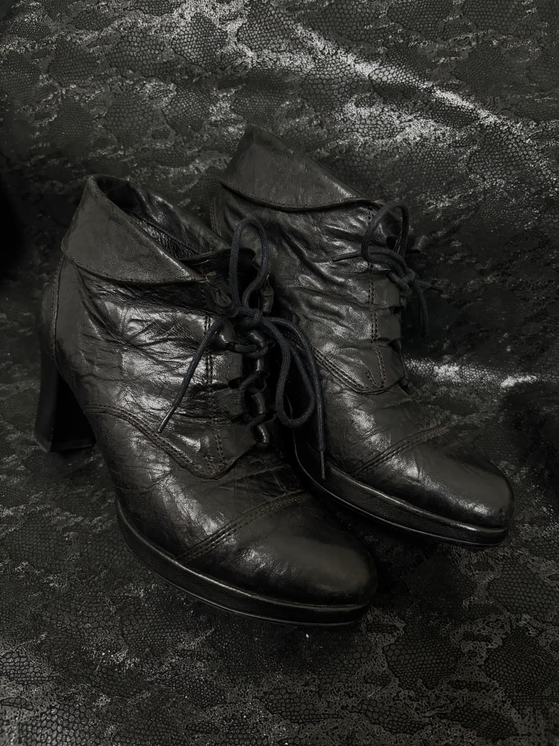 “SODA” 00’s Design Wrinkled leather shoe 상품이미지1