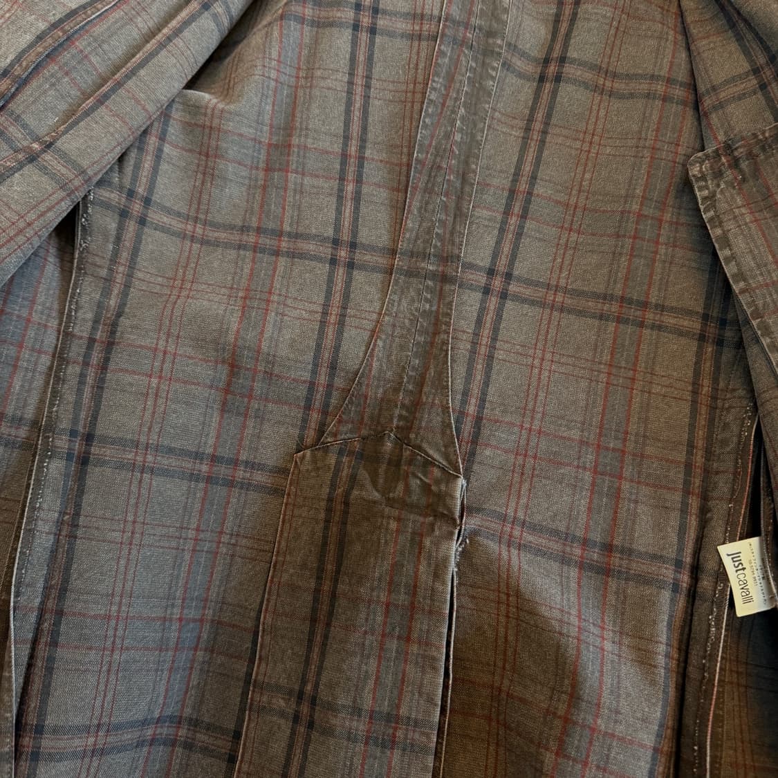 저스트 카발리 빈티지 체크패턴 라이트 코튼 블레이저 자켓 상품이미지8