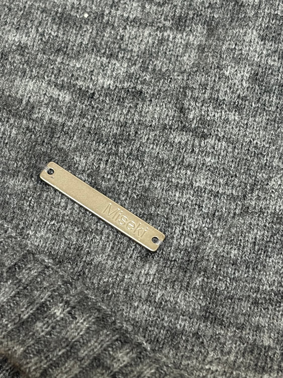 미세키서울 오블리크 라인버튼 니트 Gray 상품이미지8