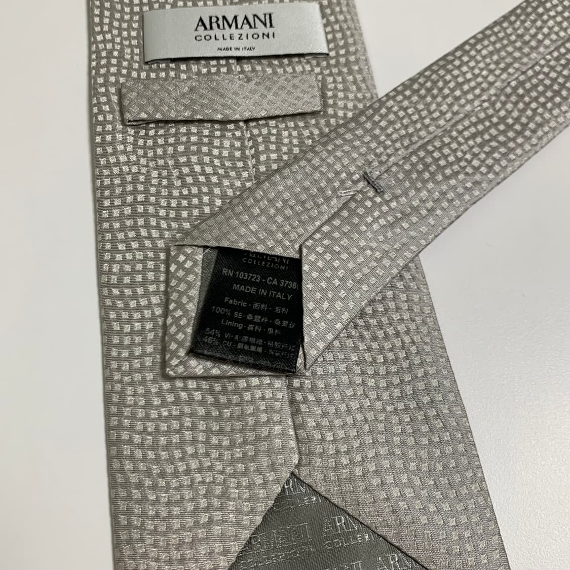 알마니(ARMANI) 명품 클래식넥타이 화이트 신형 A+등급 상품이미지7