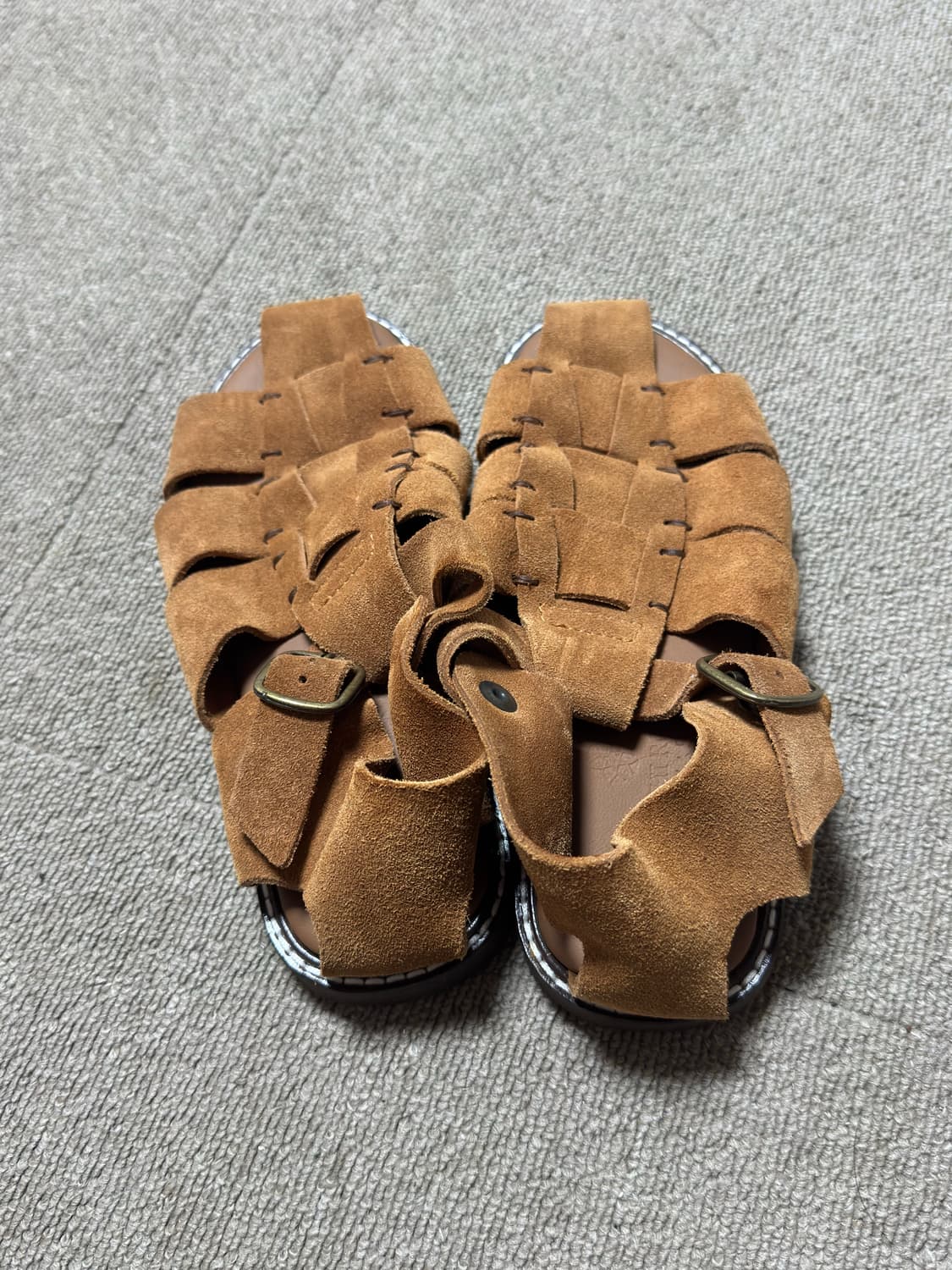 안티치로마노 이탈리아 스웨이드 피셔맨 샌들 36 상품이미지2