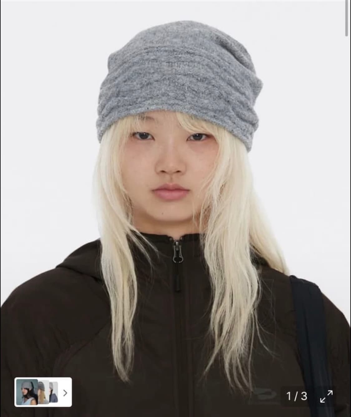 웰빙익스프레스 오버사이즈 비니 그레이 상품이미지2