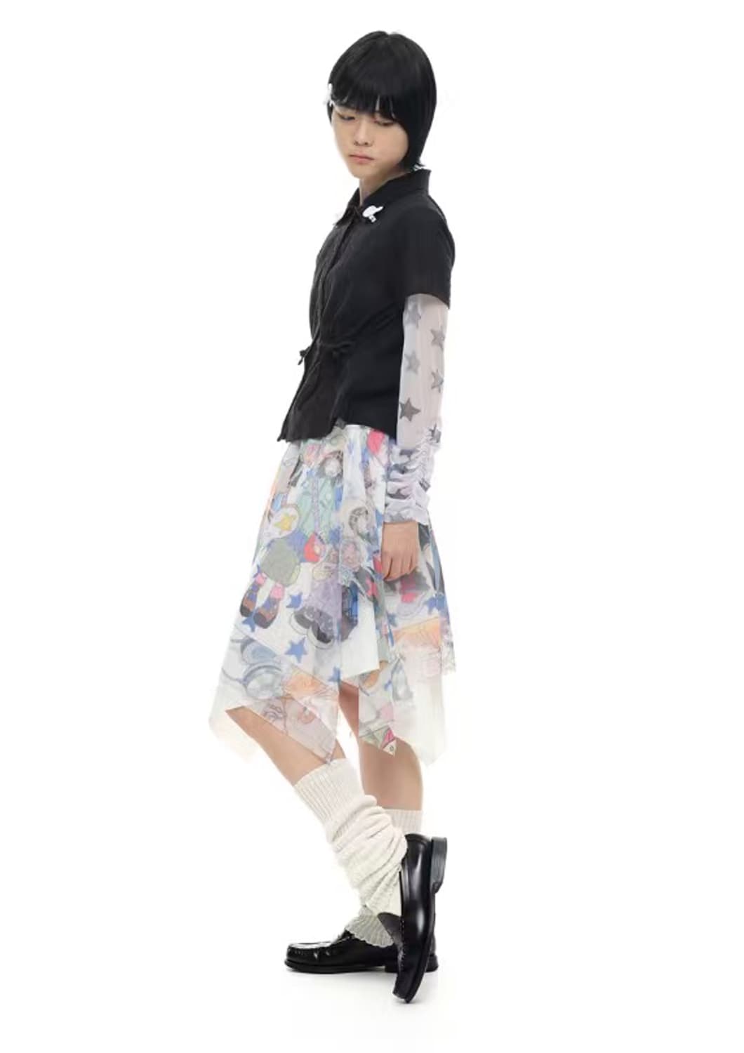 YOUTHBATH YB x Oliwa Knit-Mesh Skirt  상품이미지5