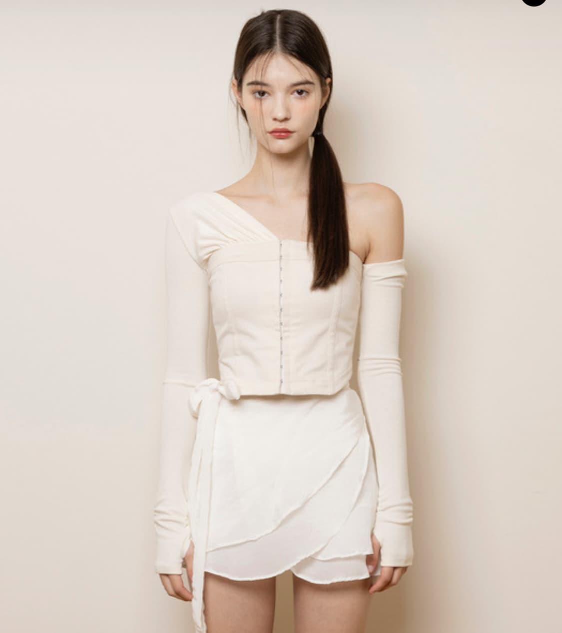 낫유어로즈 모니카탑 베이지 S 상품이미지1