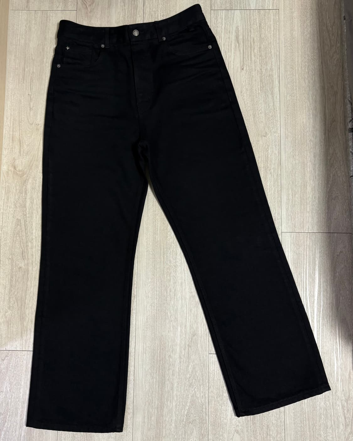 [W30/L30]벨리에 트루 스트레이트 데님 팬츠 원 워시드 블랙 상품이미지3