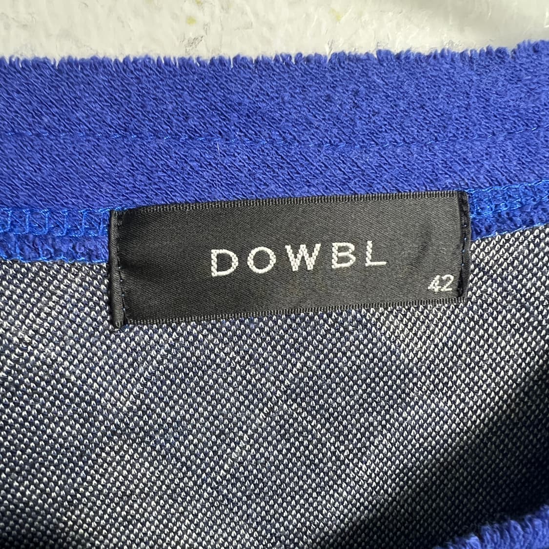 dowbl 아가일 브이넥 데미지 니트 스웨터 42 상품이미지4