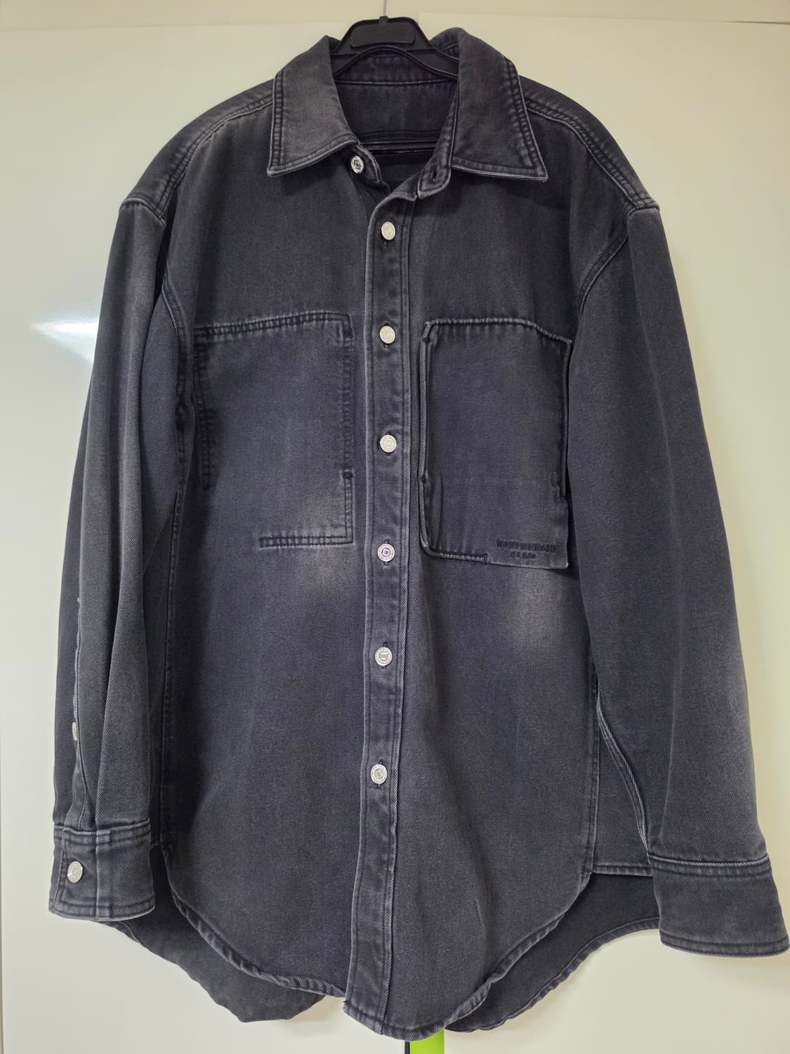 우영미 블랙 데님 셔츠 자켓 48 100-105사이즈 상품이미지1