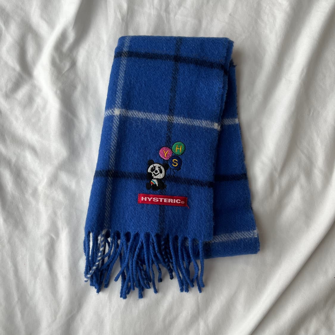 히스테릭 글래머 아카이브 팬더 자수 체크 머플러 상품이미지4