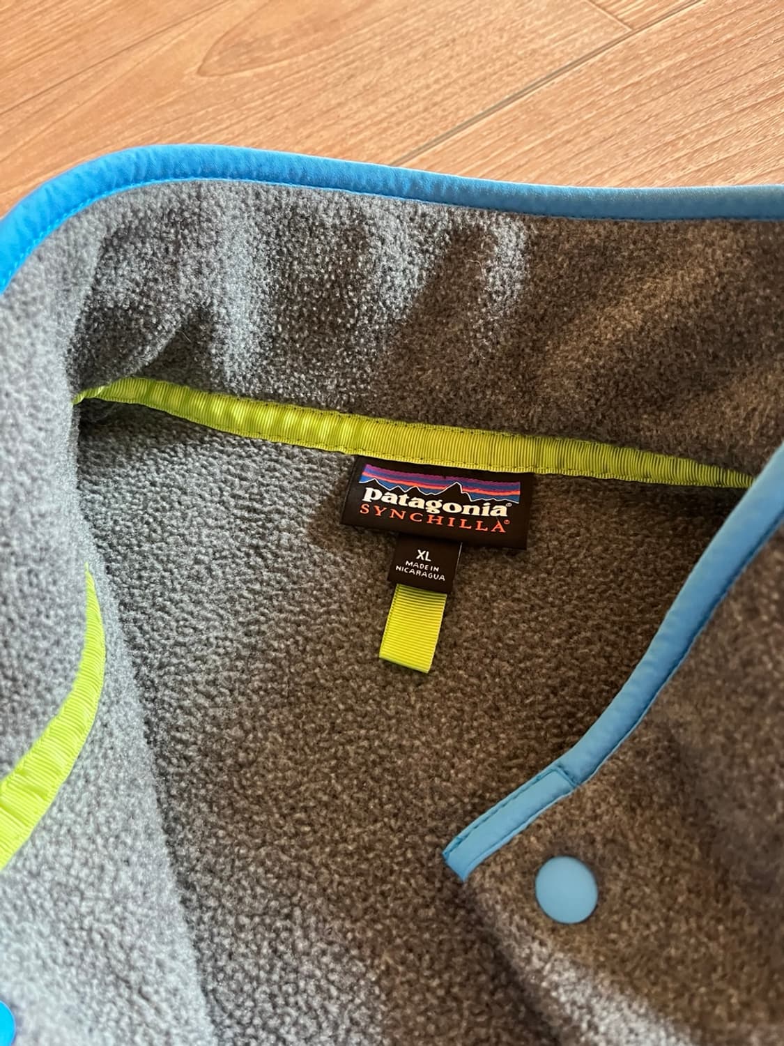 파타고니아 신칠라 니켈 스키이블루 플리스 후리스 맨투맨 아노락 xl 상품이미지4