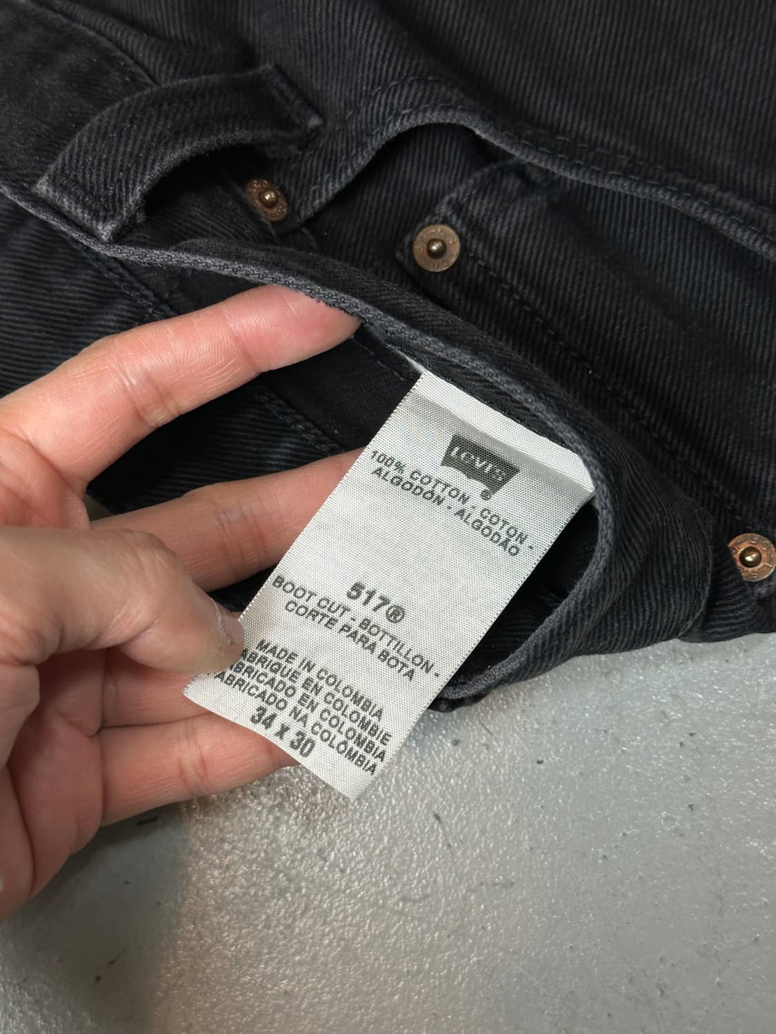 00’s 리바이스 517 블랙 부츠컷 플레어진 상품이미지9