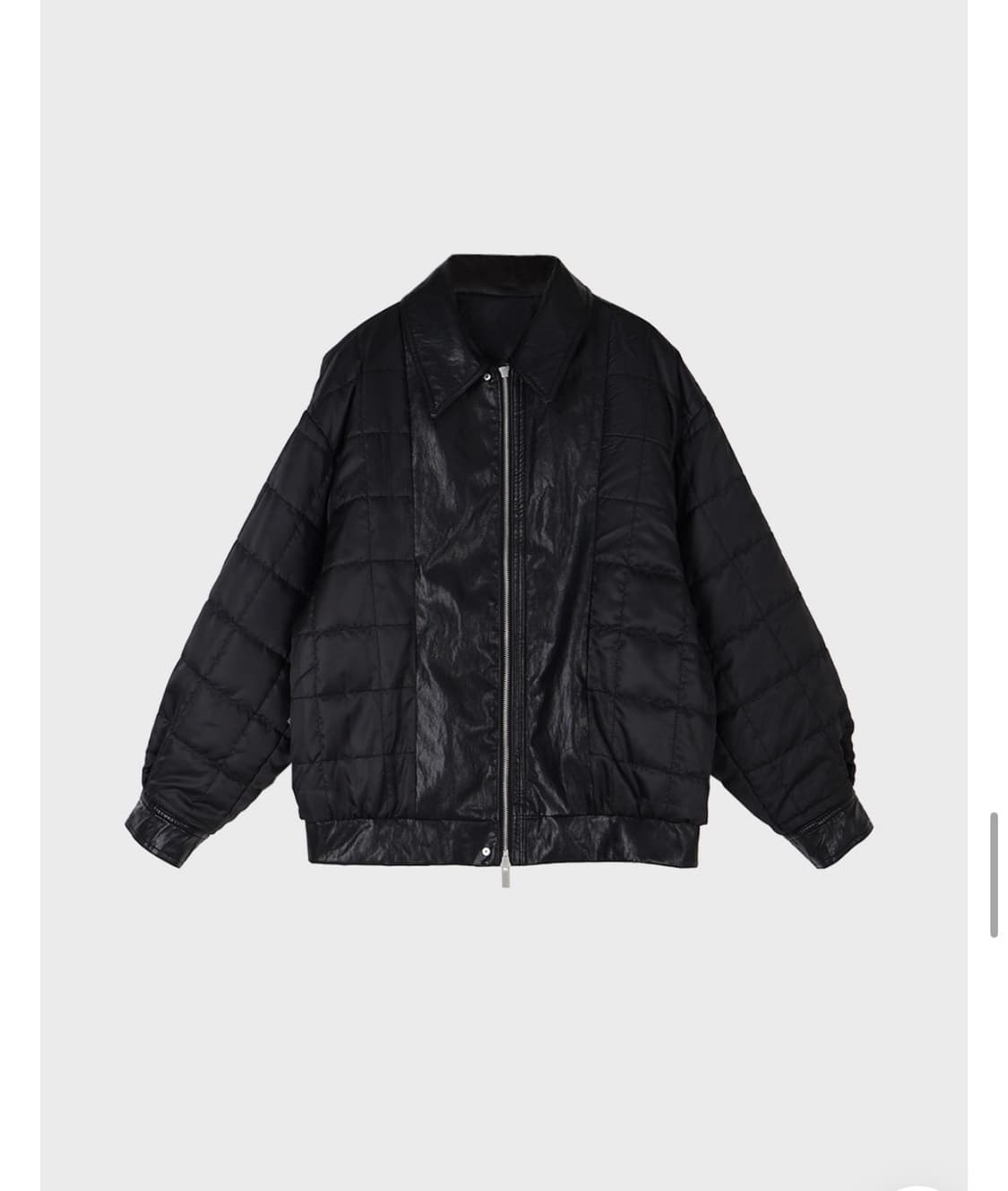 누빔 오버핏 레더 자켓 상품이미지5