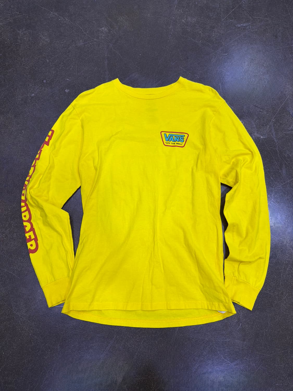 반스 x 심슨가족 크러스티 버거 클래식핏 긴팔티 옐로우 S 상품이미지1