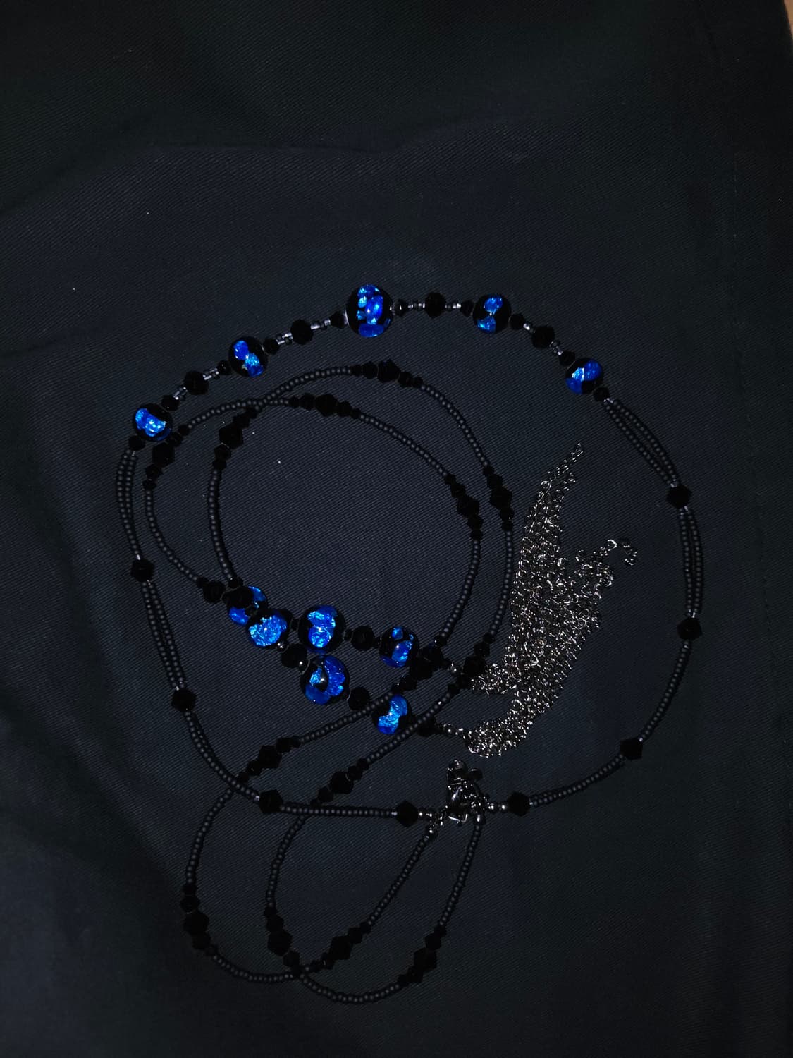 빈티지 목걸이 오리엔탈 히피 펑크 페어리 블루 상품이미지1