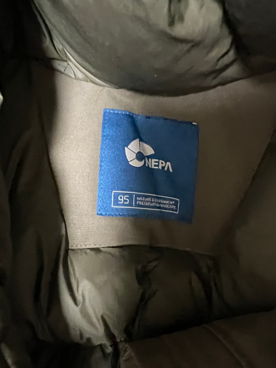 네파 카키 올리브 롱 패딩 자켓 상품이미지3