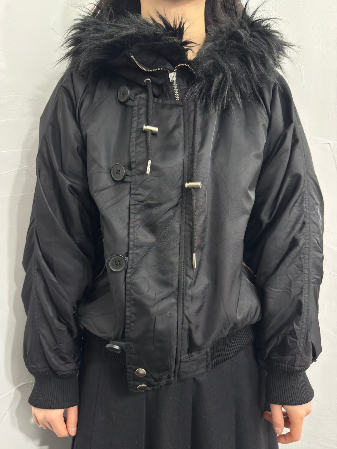 evris fur hood short jacket 상품이미지1