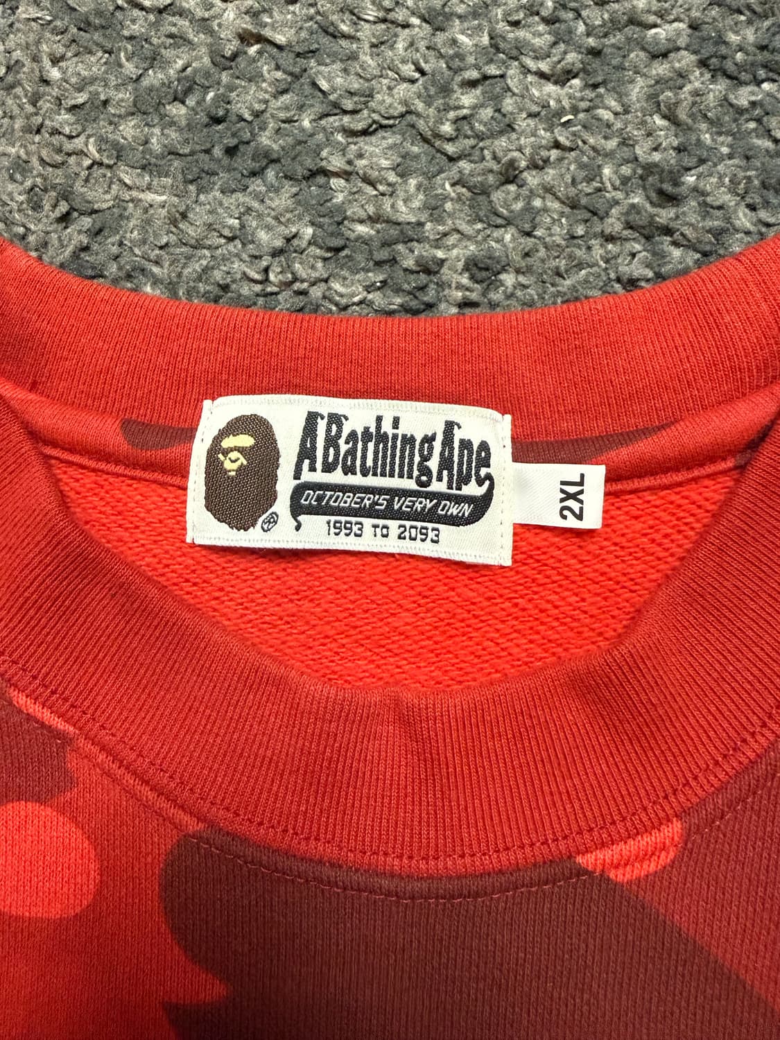 (XXL) FW20 베이프 x OVO 카모 크루넥 맨투맨 상품이미지3