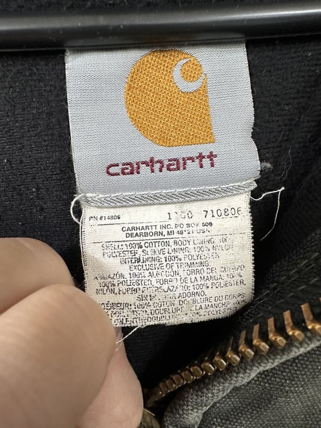 L] CARHARTT J68 MOS 00s 액티브 후드자켓 모스그린 상품이미지7