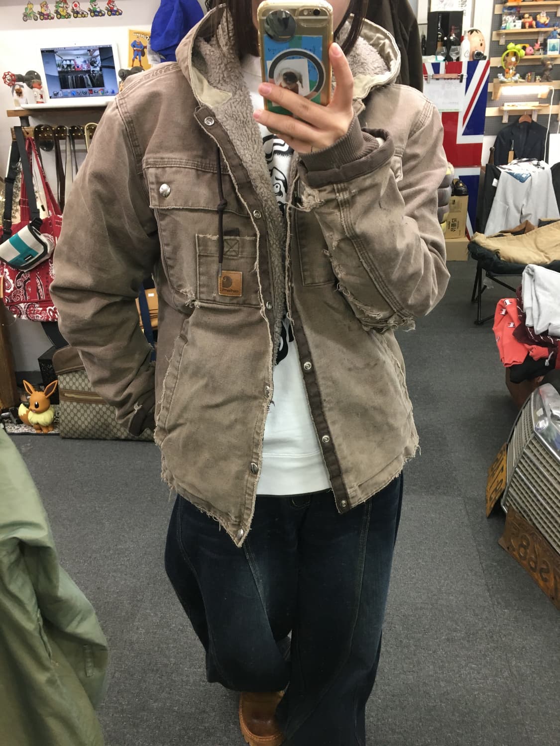 빈티지 칼하트 후드 워크자켓 상품이미지1