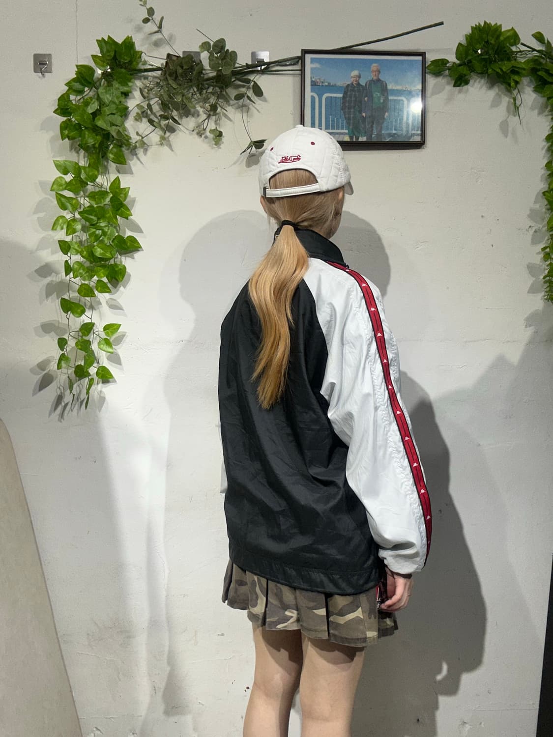 카파 블랙 화이트 바람막이 자켓 S 상품이미지3