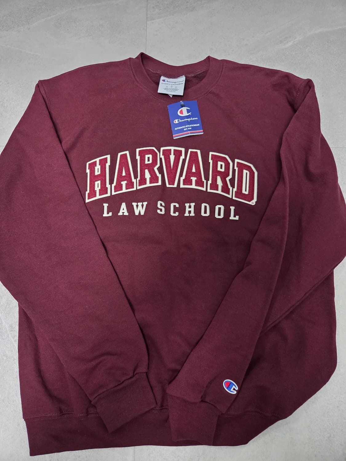 챔피온 하버드 로스쿨 맨투맨 버건디 상품이미지1
