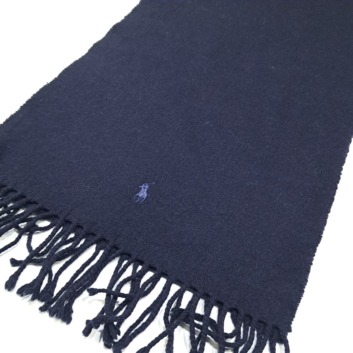 MX621 폴로 90s 영국판 램스울캐시미어 네이비 머플러 목도리 상품이미지6