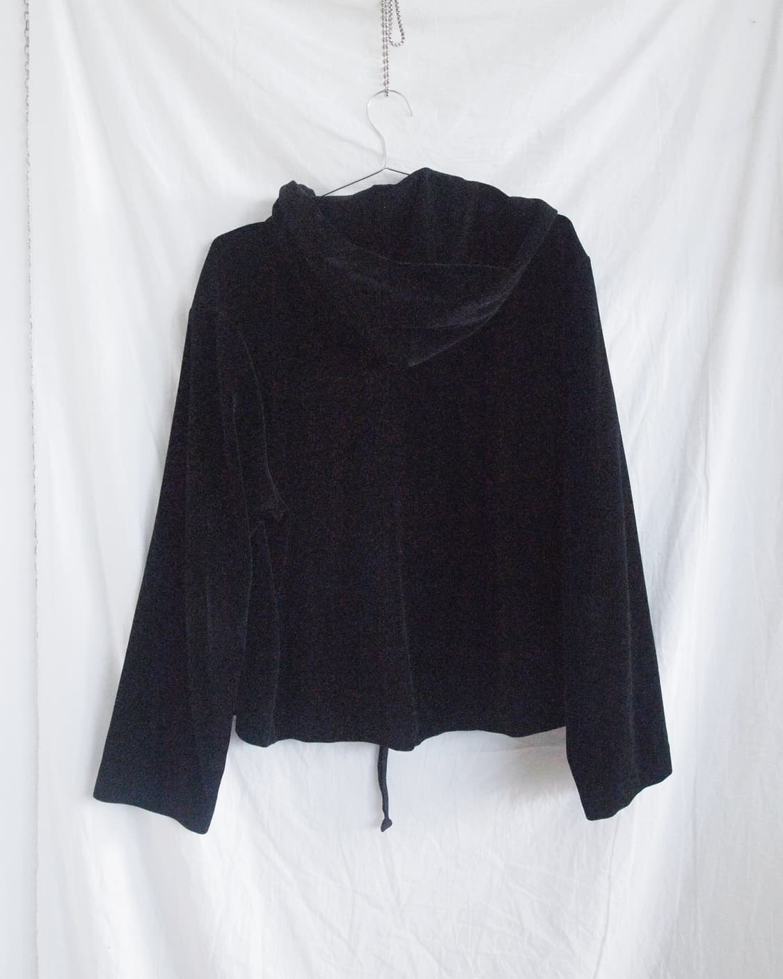 라드뮤지션 벨벳 크롭컷 후드집업 상품이미지7