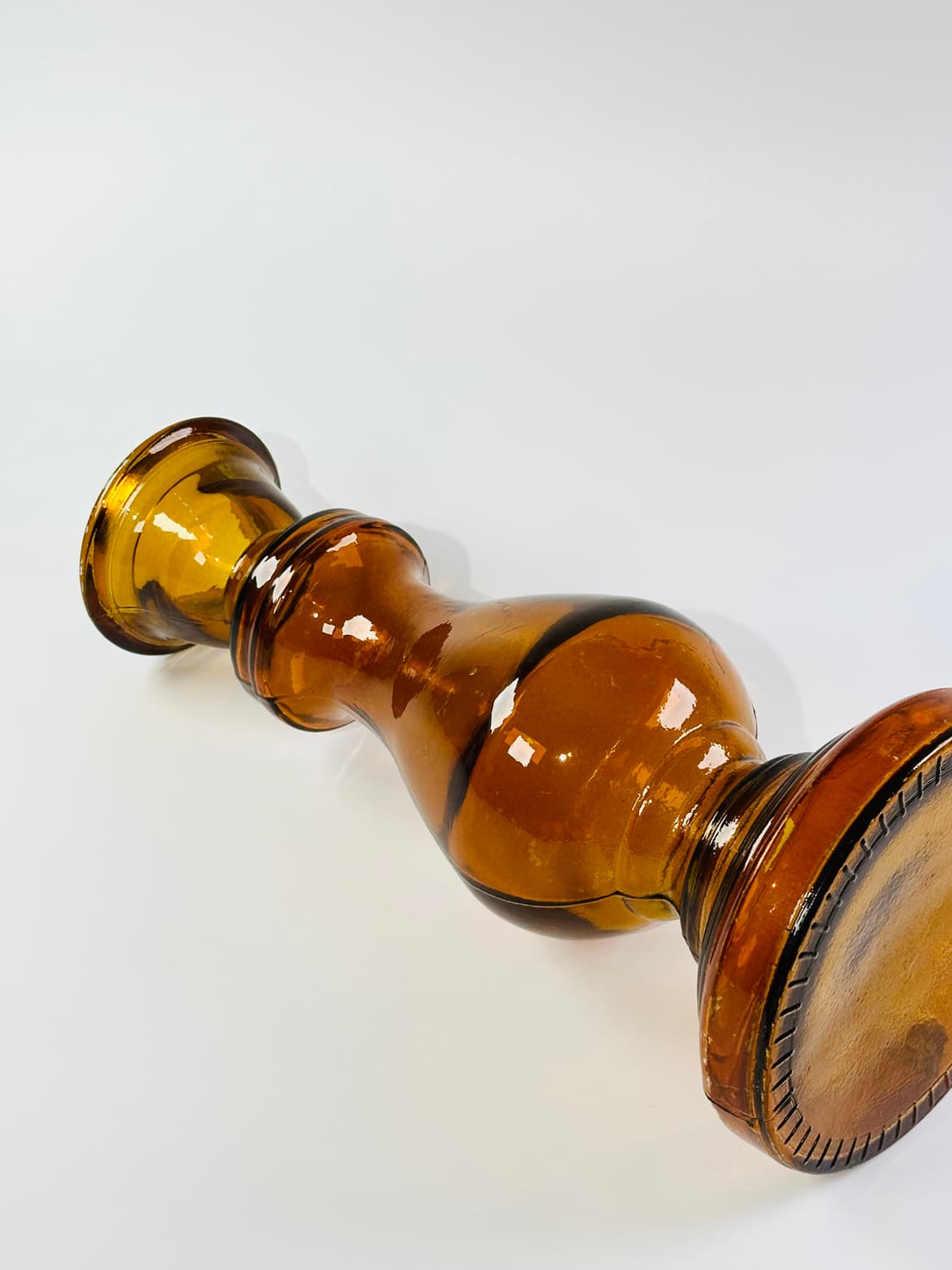 스페인 빈티지 리사이클 글라스 앰버 대형 화병 상품이미지7