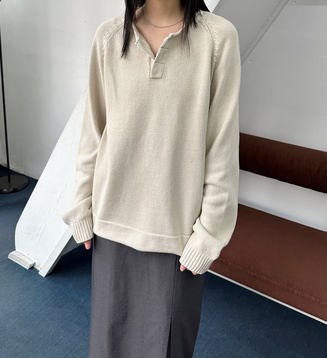 Crew neck high gauge cotton kn 상품이미지9