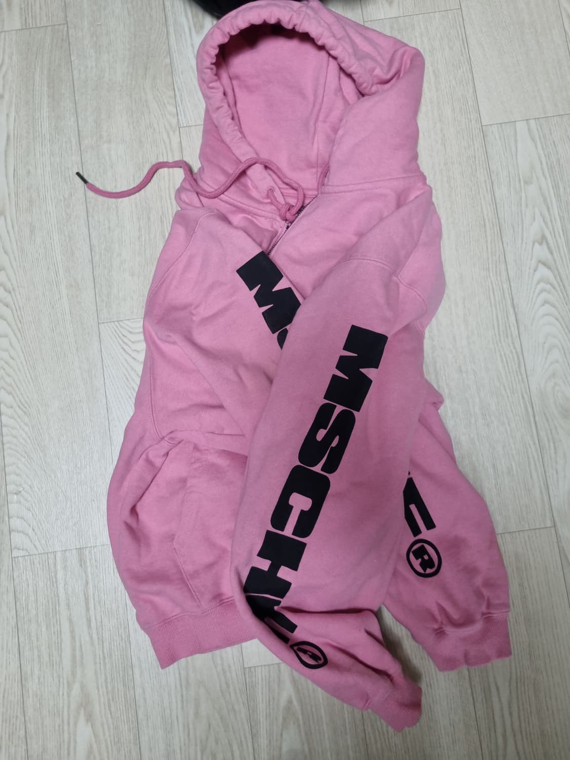 미스치프 핑크 후드집업 상품이미지1