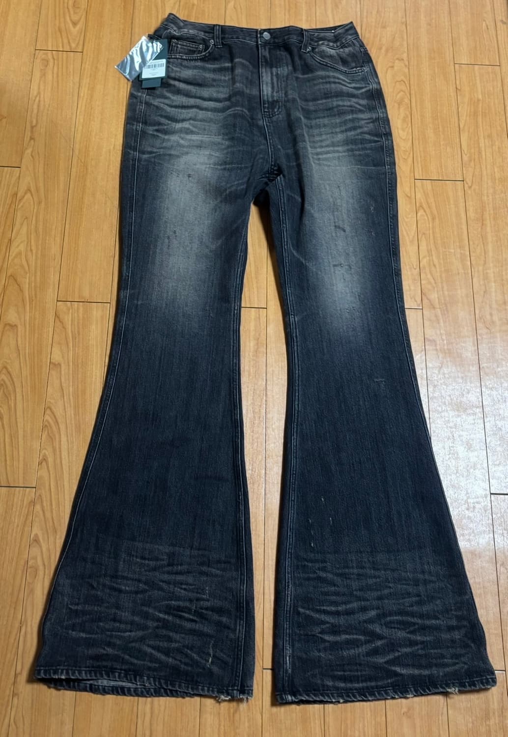 (2) 언더마이카 링클드 그레이워시드 와이드 플레어진 상품이미지4