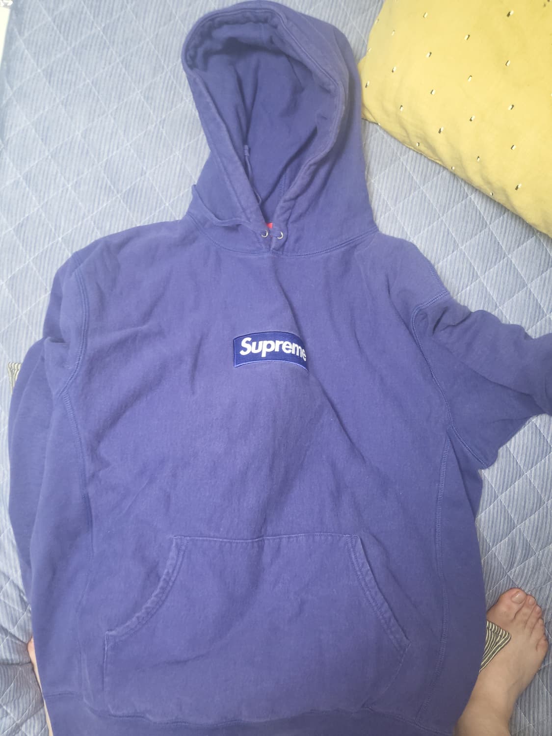 슈프림 박스 로고 후드 워시드 네이비 상품이미지2