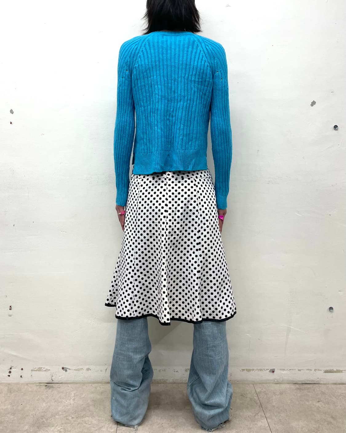 Aqua Blue Punching Knit  상품이미지6