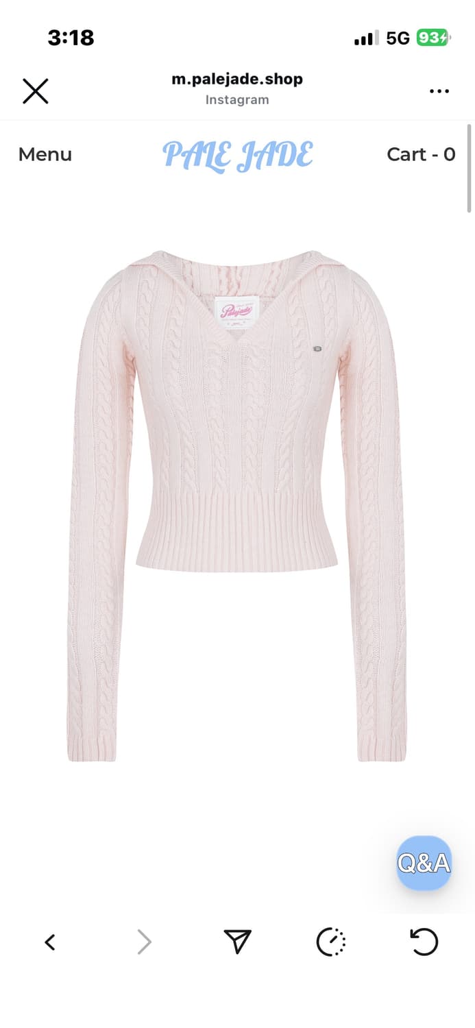 페일제이드 브이넥 케이블 후드 니트 상품이미지1