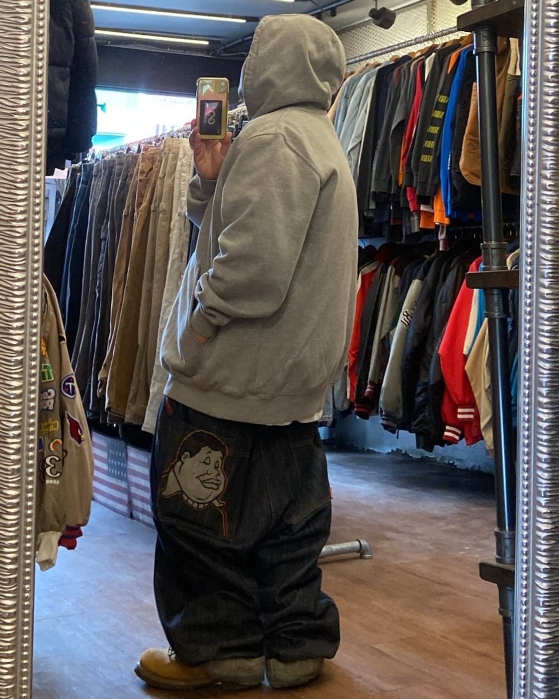 실측 3XL) 칼하트 레인 디펜더 그레이 후드 상품이미지9