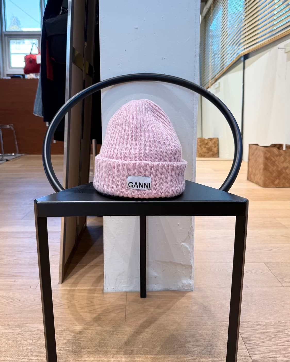 가니 핑크 로고 울 비니  상품이미지2