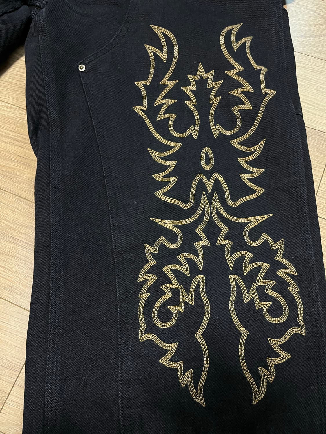 카이소 웨스턴 더블니 데님팬츠 상품이미지2