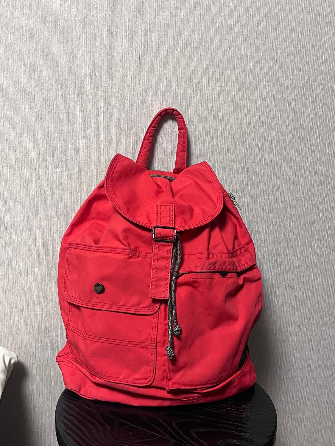 포터 빈티지 백팩 럭색 코튼 레드 상품이미지1