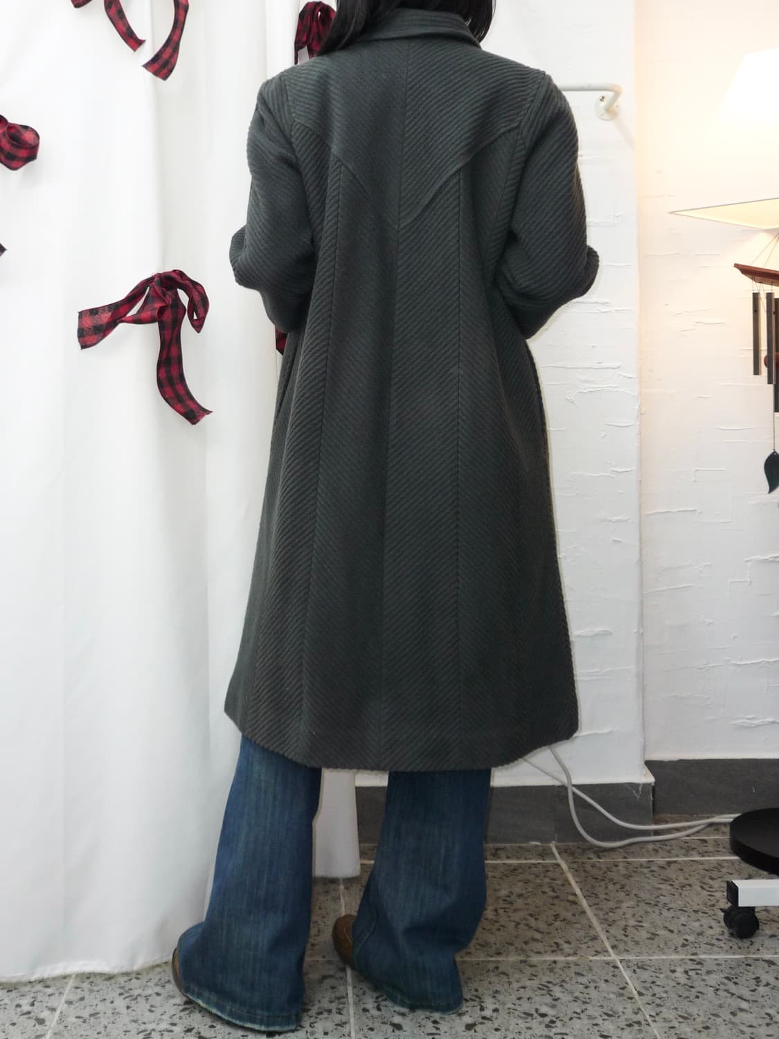 smoked charcoal wool coat 상품이미지4