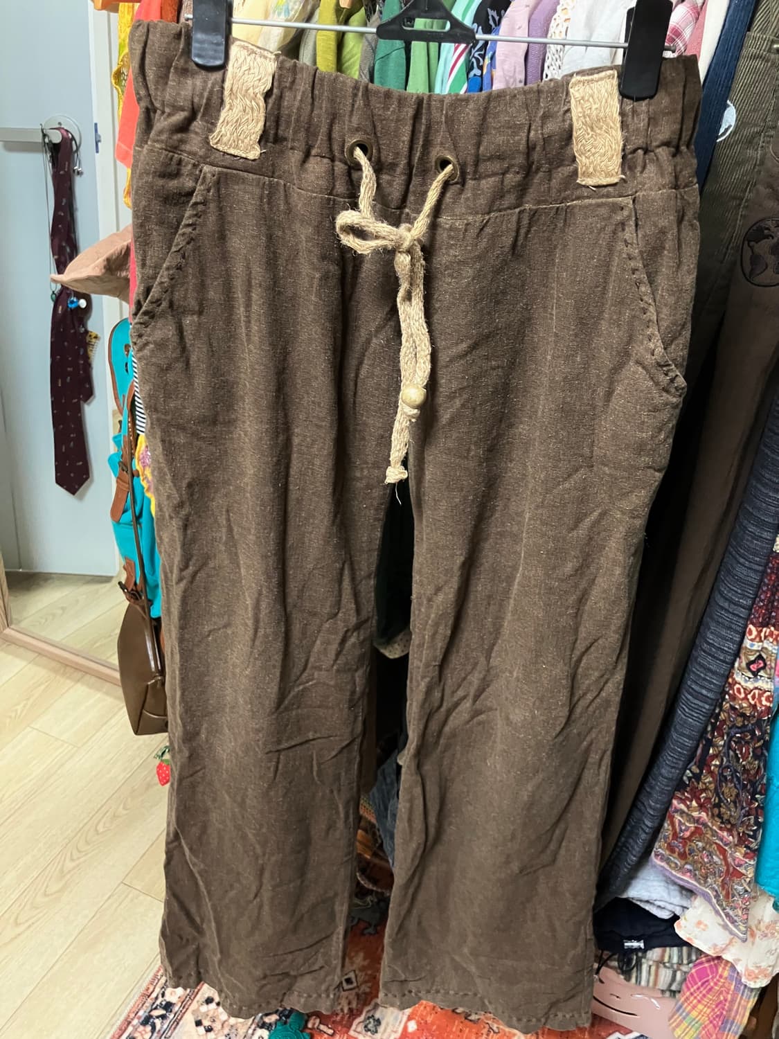 개쩌는 히피 세미부츠컷 로우라이즈 팬츠 상품이미지4