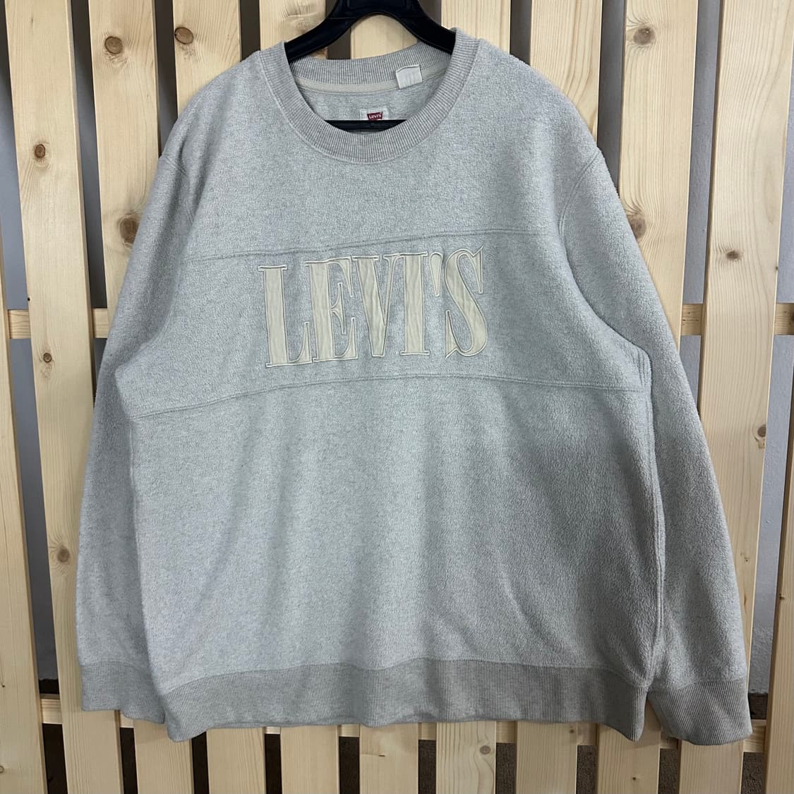 (L) 리바이스 그레이 후리스 맨투맨 상품이미지1