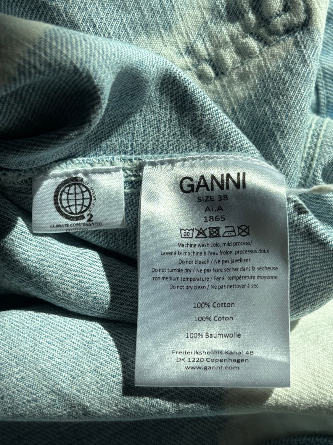 GANNI 가니 연청 데님 자켓  상품이미지9