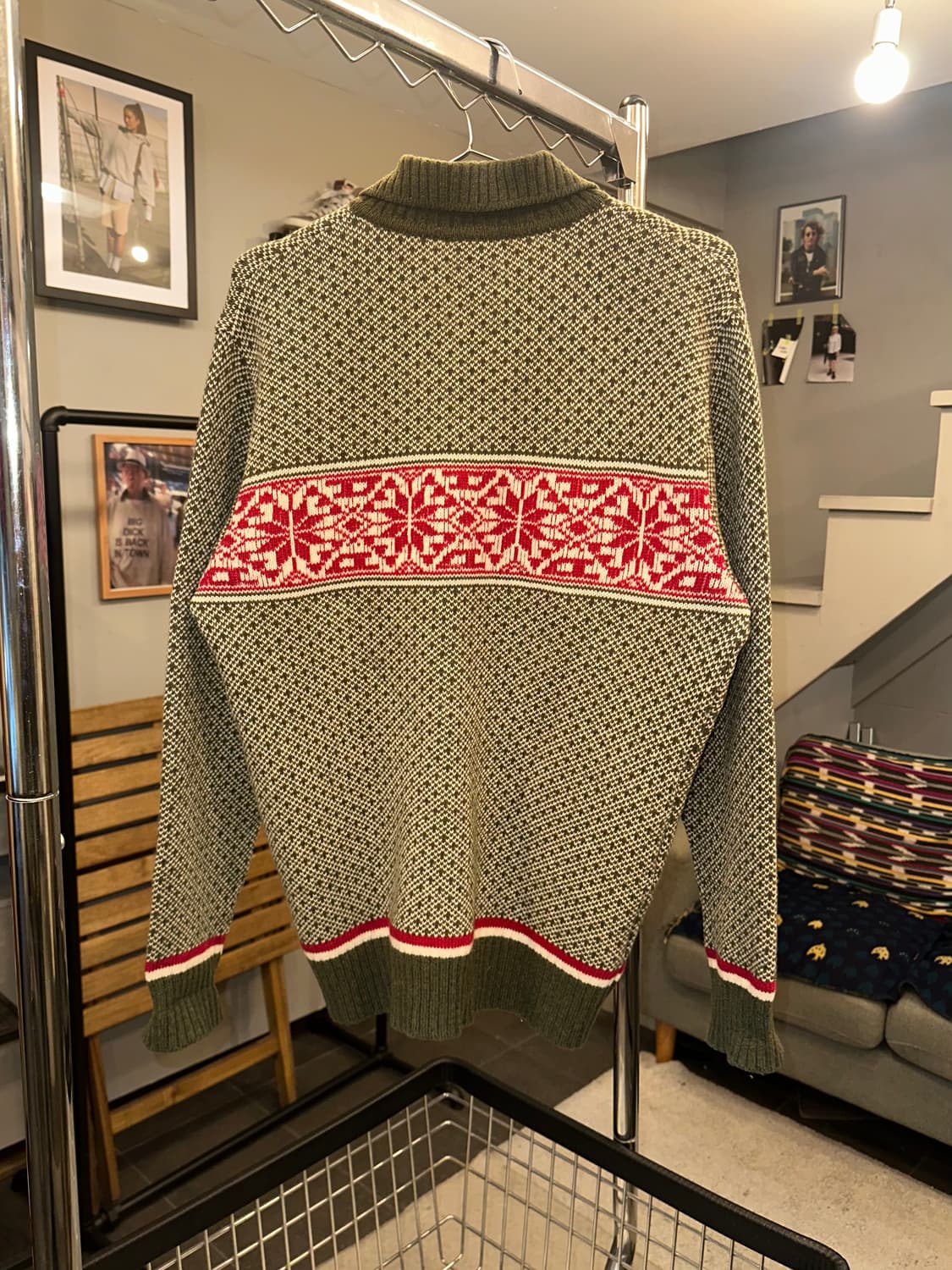 00’s Diesel flower pattern knit zip-up 상품이미지8